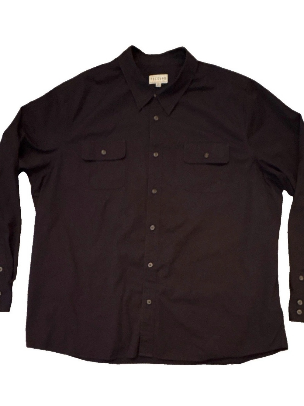 Tecovas Western Goods Men's Black Long-Sleeve Button-Down Cotton Shirt